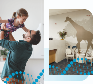 happy family and reception